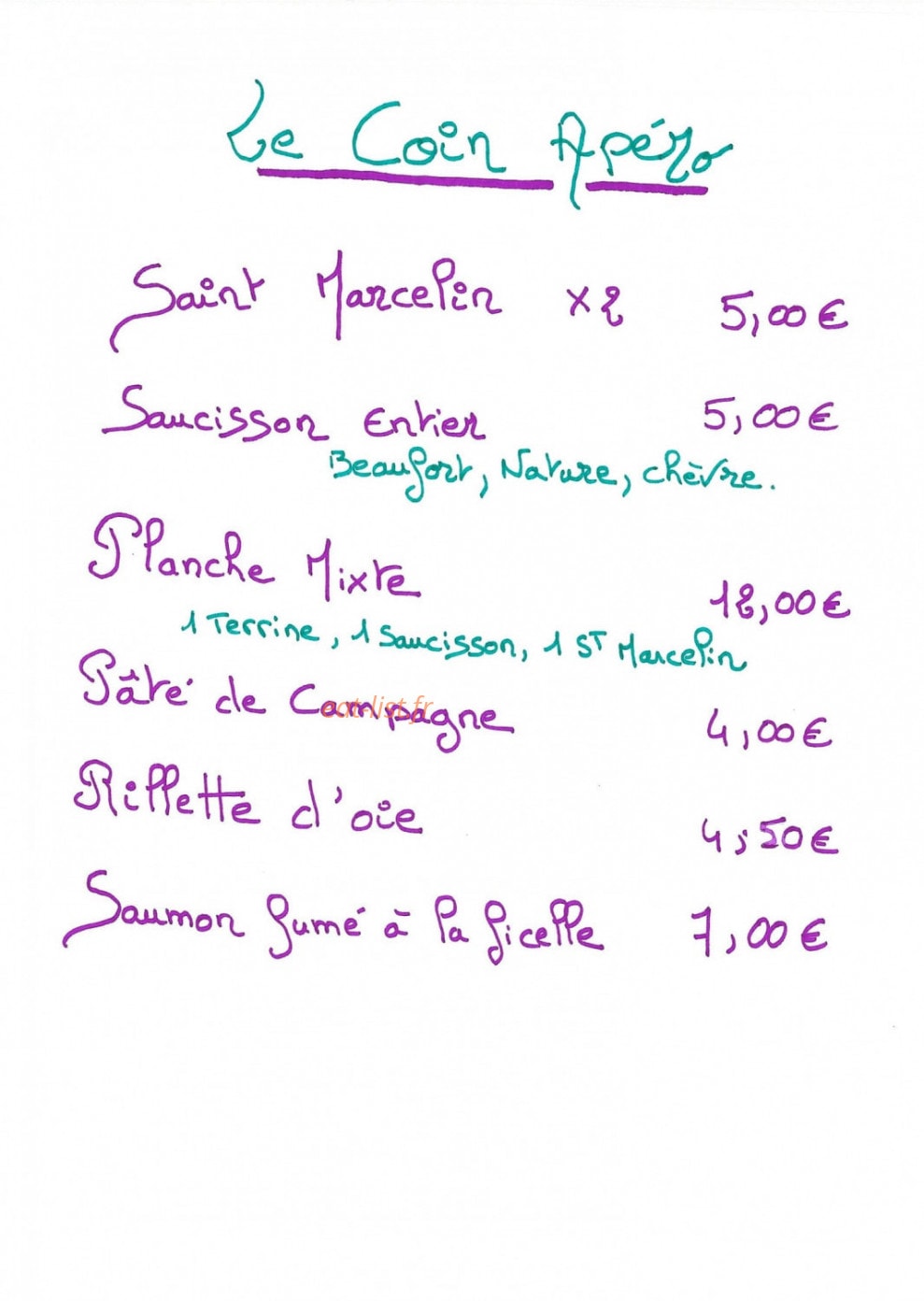 Brasserie de Cruas — carte page 8