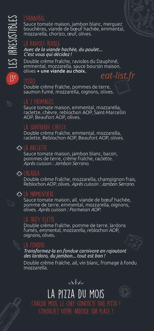 Tasty Pizz' — carte page 4