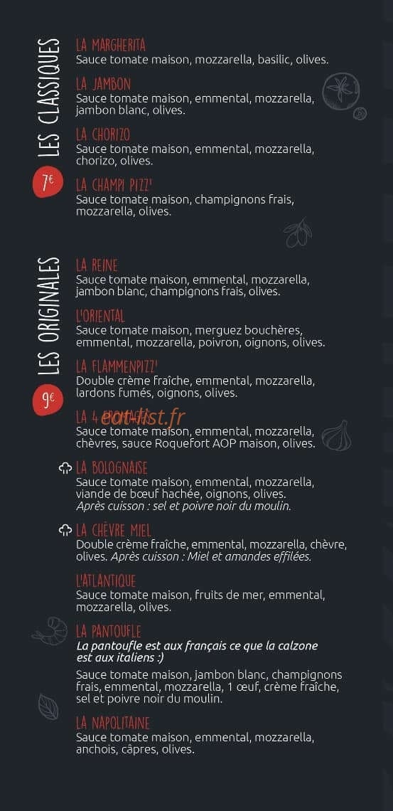 Tasty Pizz' — carte page 2