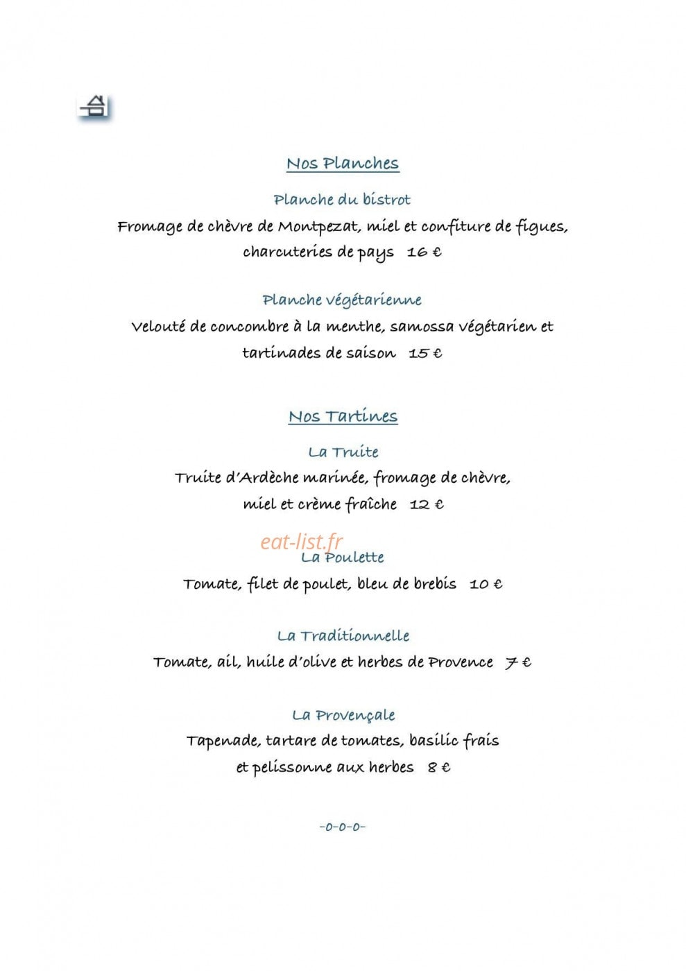Le Point d'Orgues — carte page 1