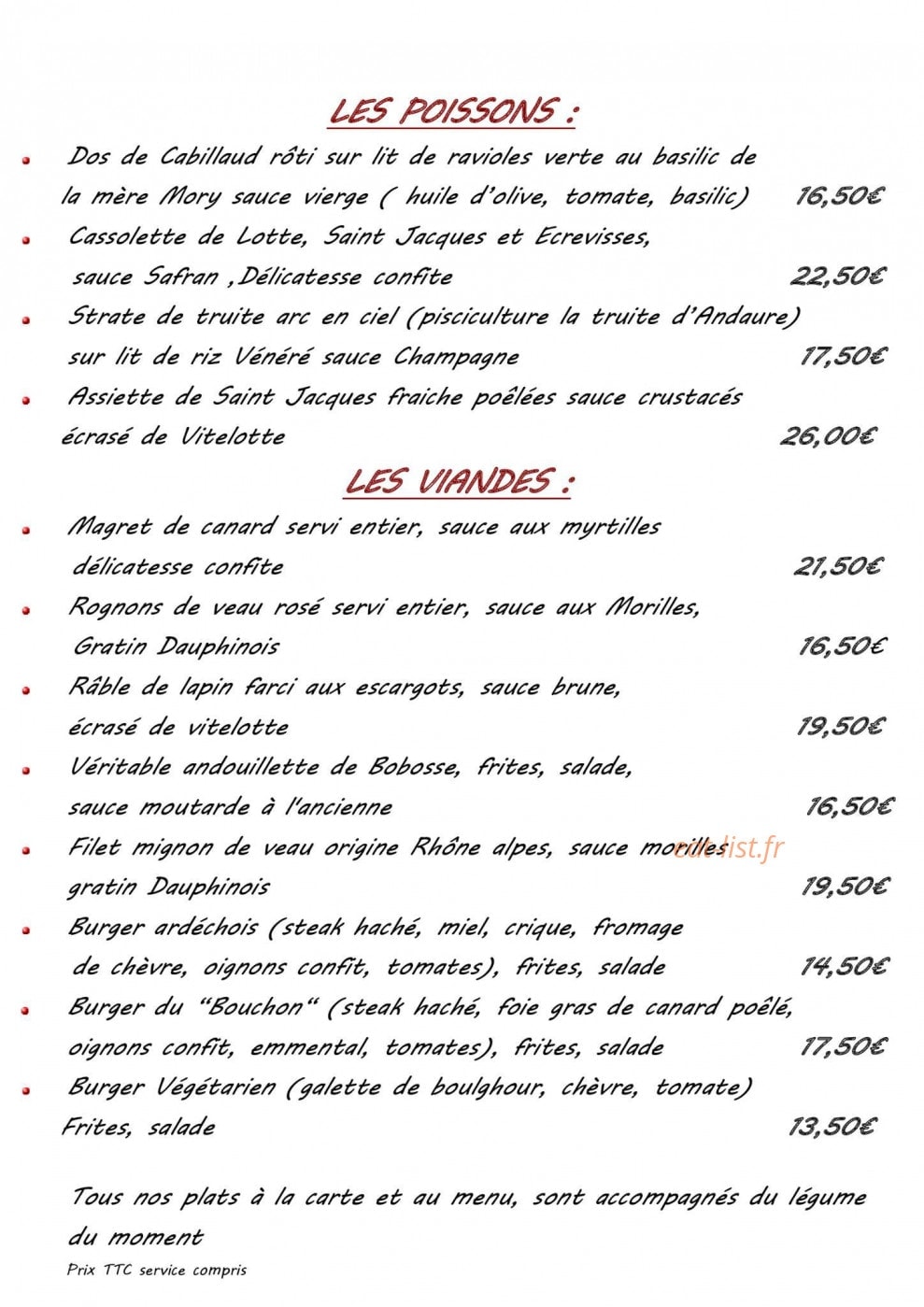 Le Bouchon Ardéchois — carte page 4
