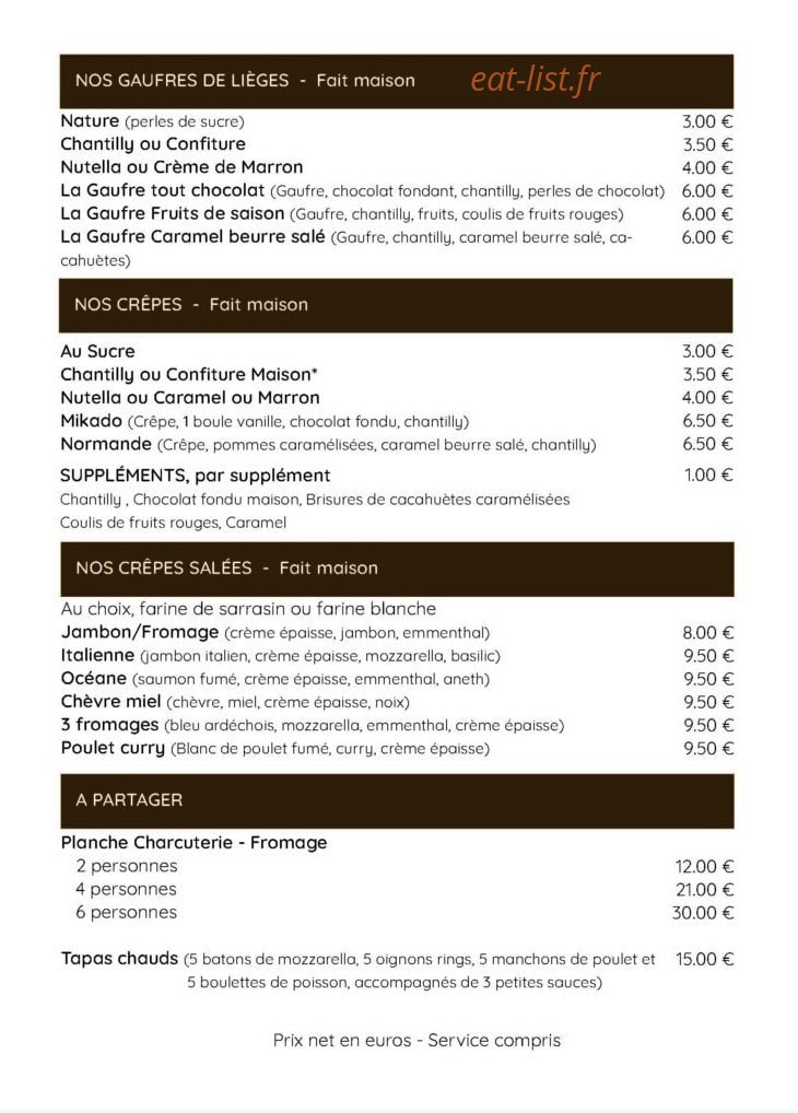 Les Délices de l'Enclos — carte page 3