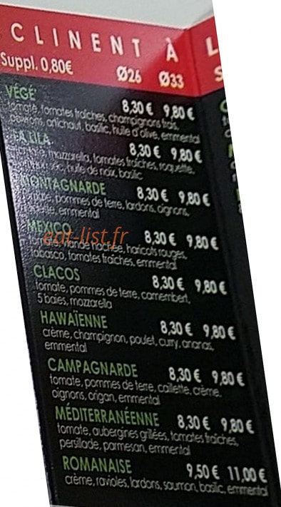 Pizza des lys — carte page 3