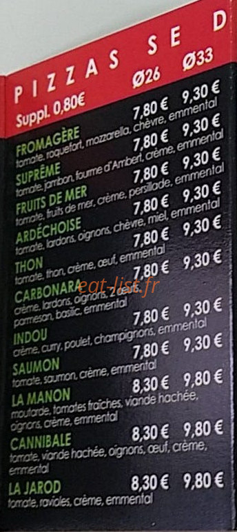 Pizza des lys — carte page 2