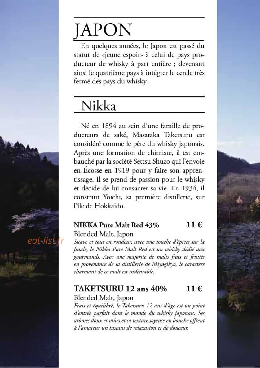 Restaurant Brioude — carte page 12