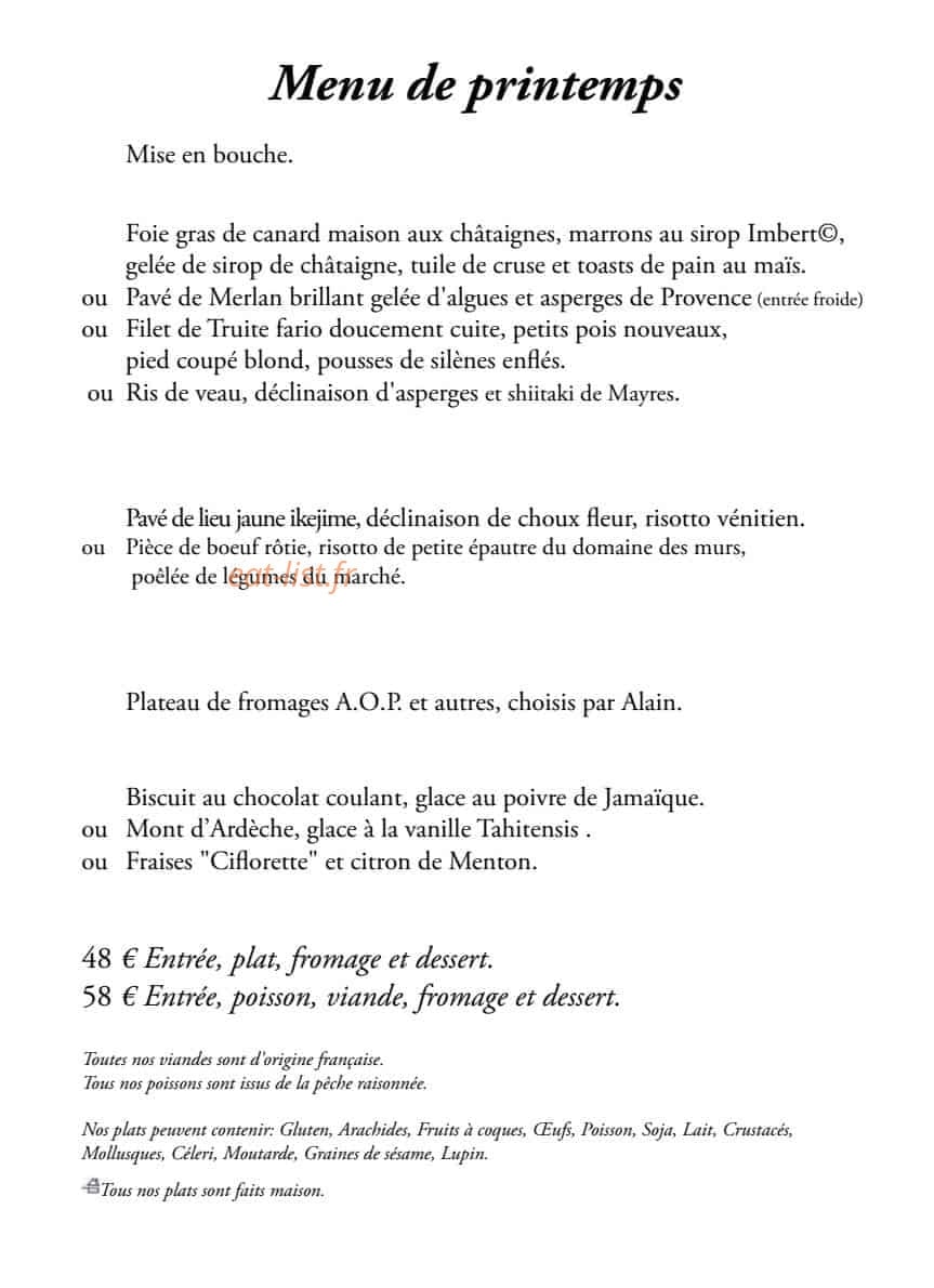 Restaurant Brioude — carte page 3