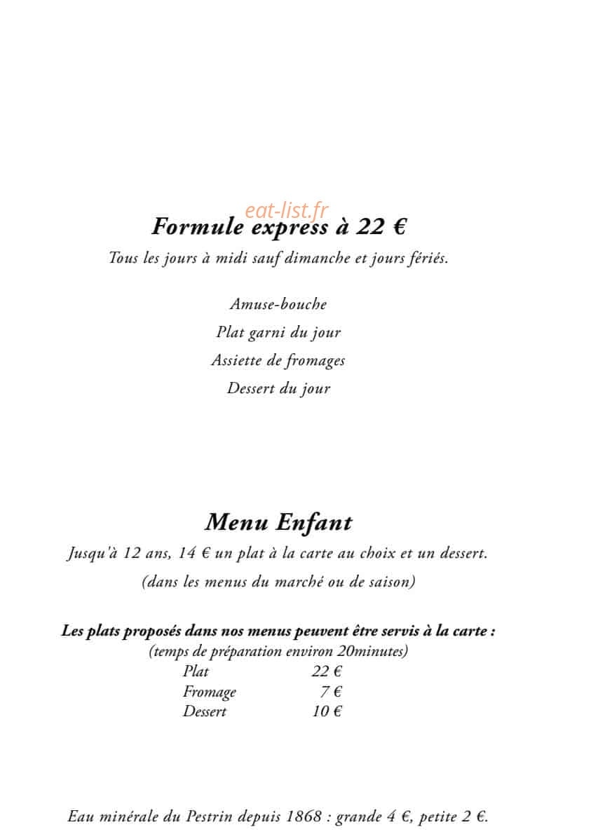 Restaurant Brioude — carte page 2