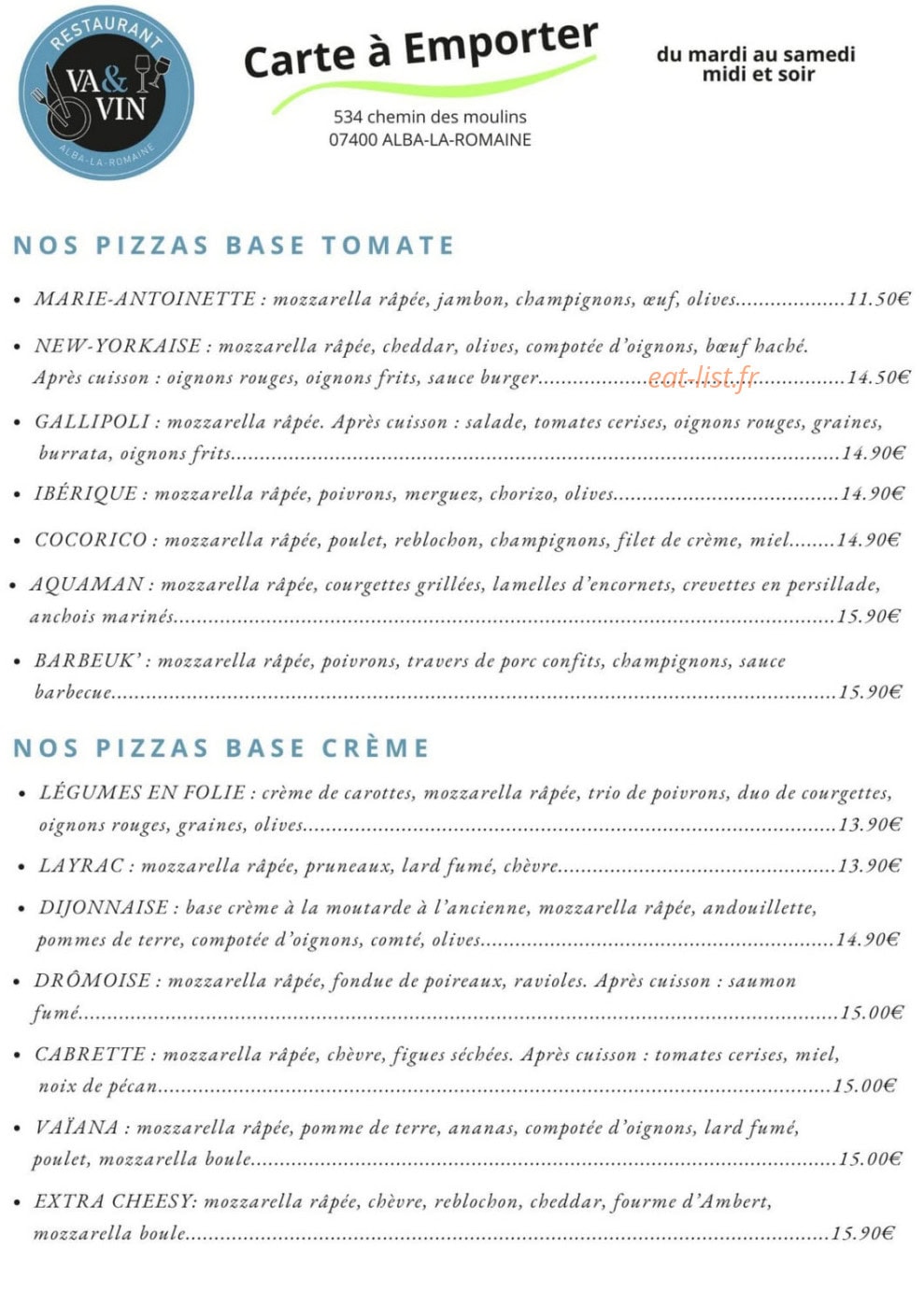 Va et Vin — carte page 3