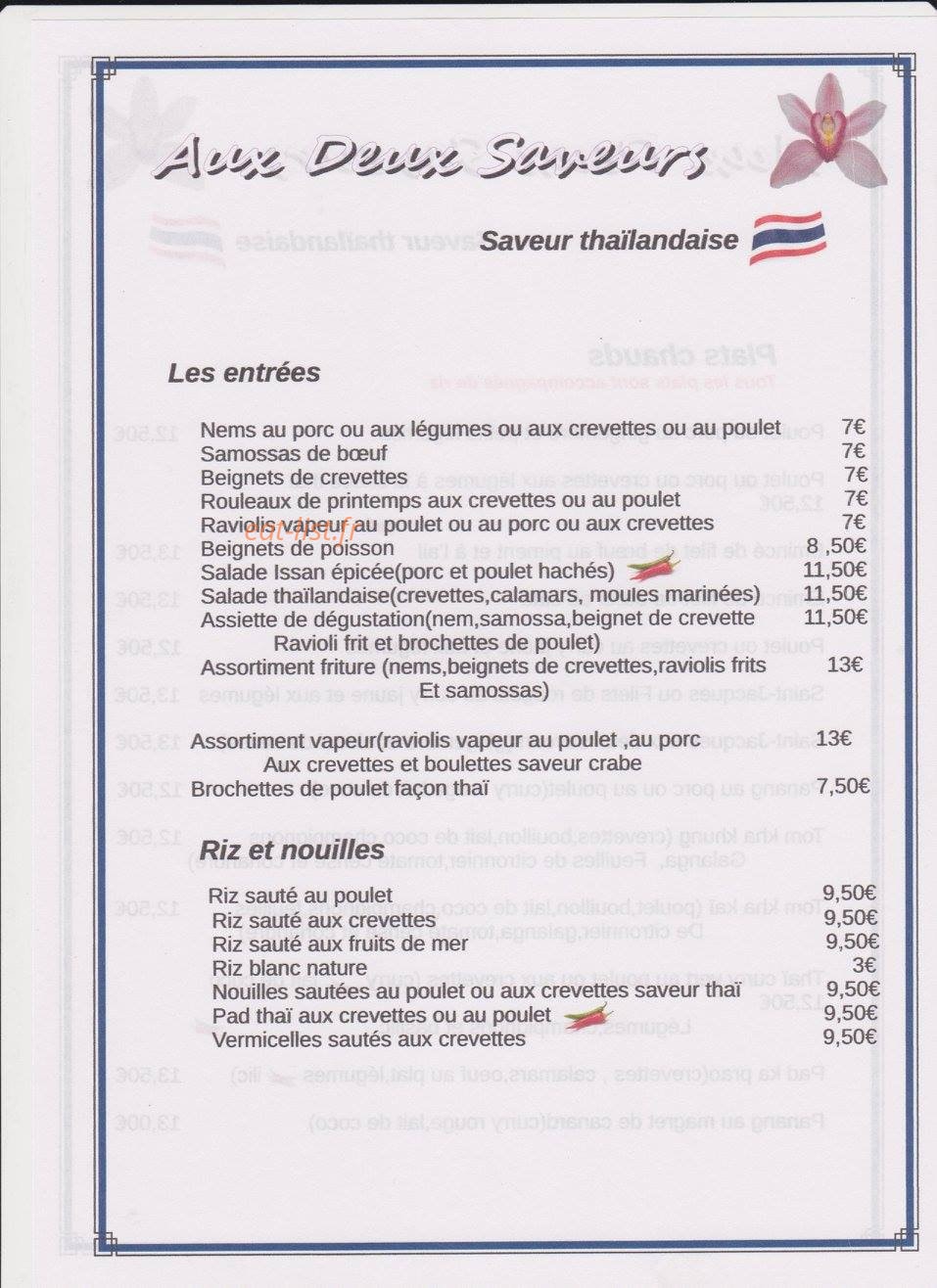 Aux deux saveurs — carte page 4