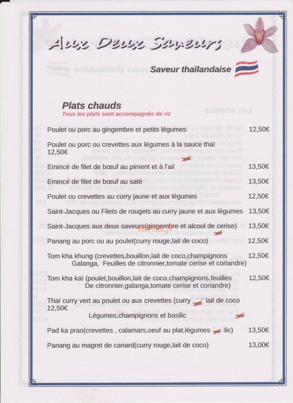 Aux deux saveurs — carte page 5