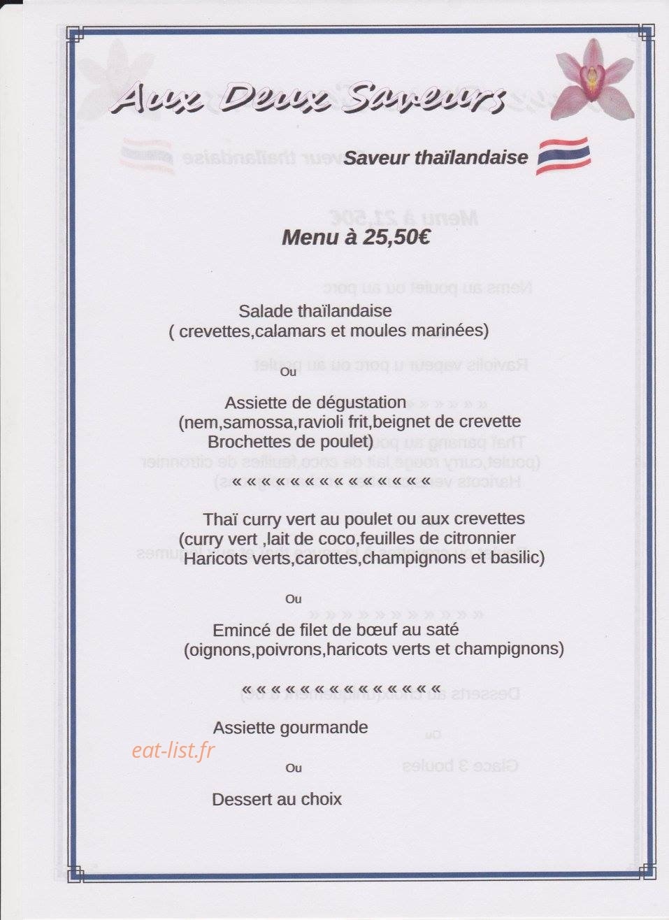 Aux deux saveurs — carte page 3