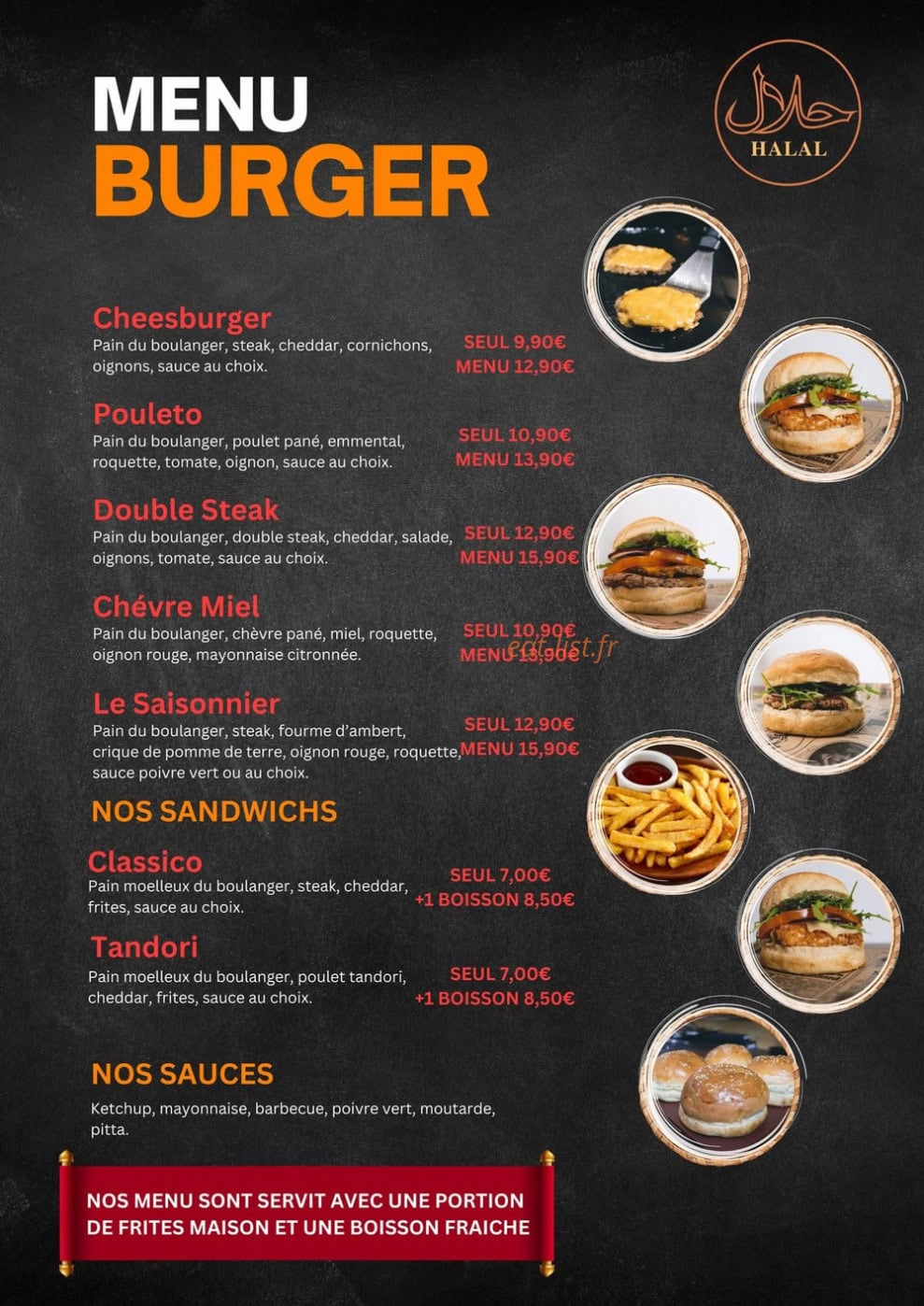 Le Coin du Burger — carte page 3