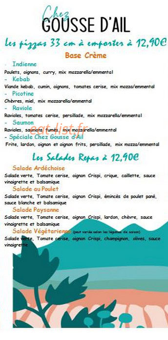 Chez gousse d'ail — carte page 3
