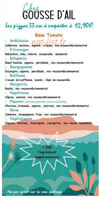 Chez gousse d'ail — carte page 2