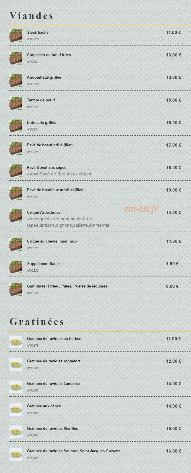 La Cambuse — carte page 4