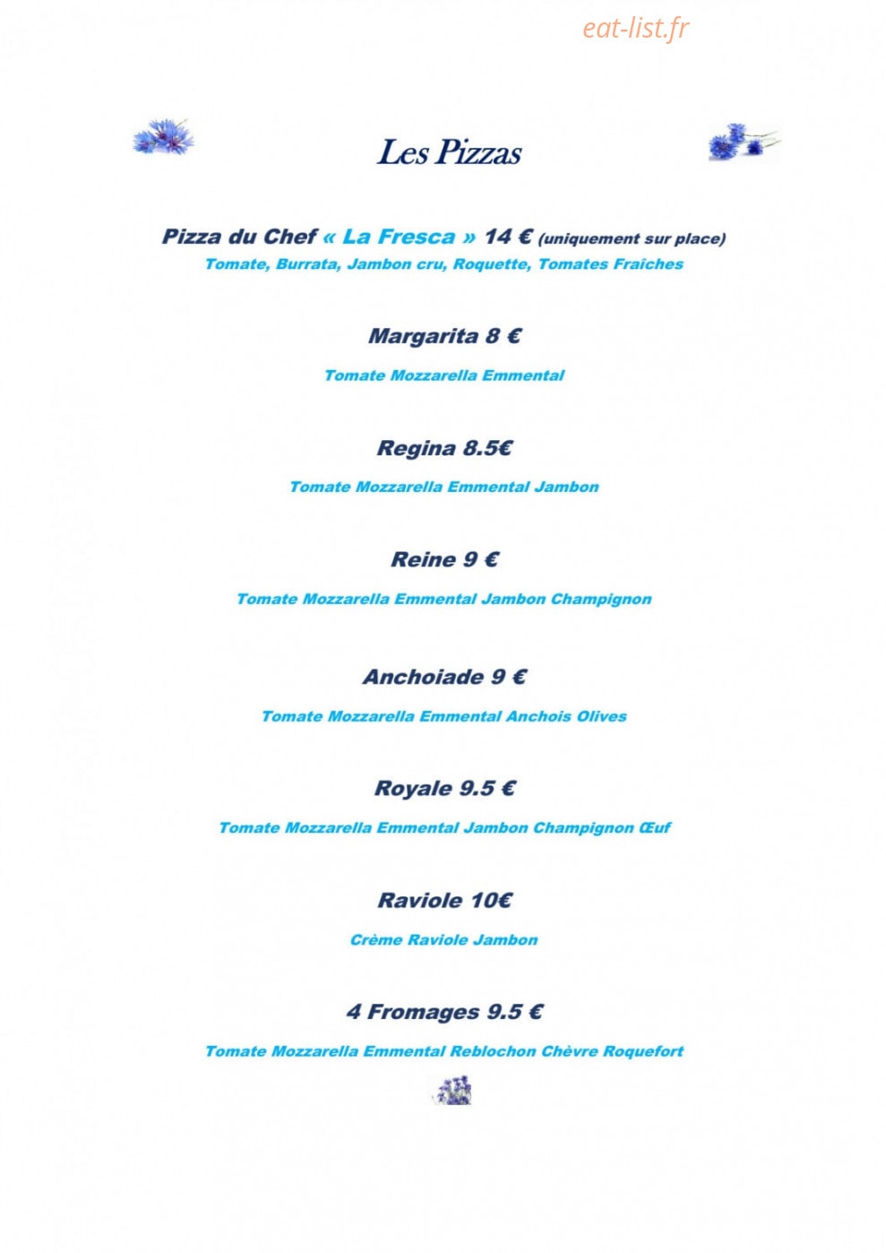 L'Auberge de l'Helvie — carte page 3