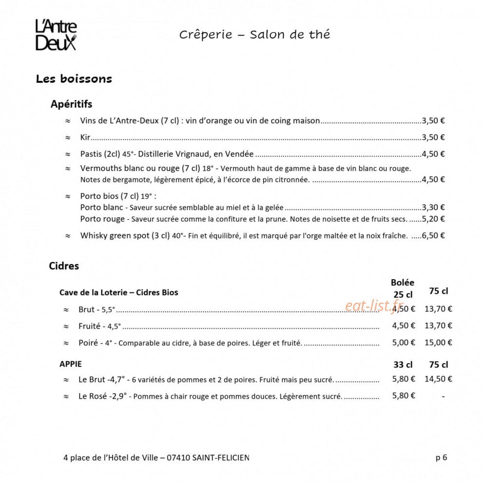 L'antre-deux — carte page 6