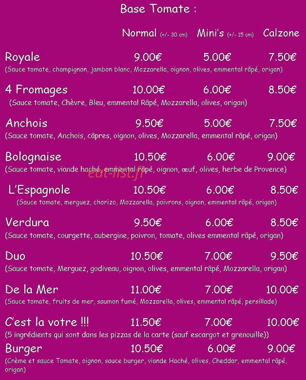 Traiteur Marmey — carte page 1