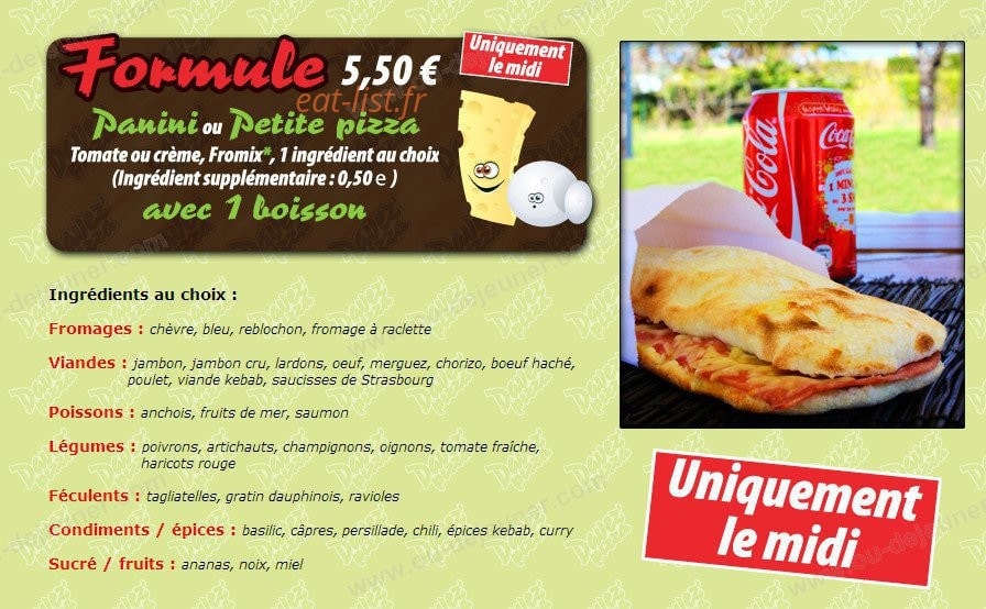 Davez Pizza — carte page 4
