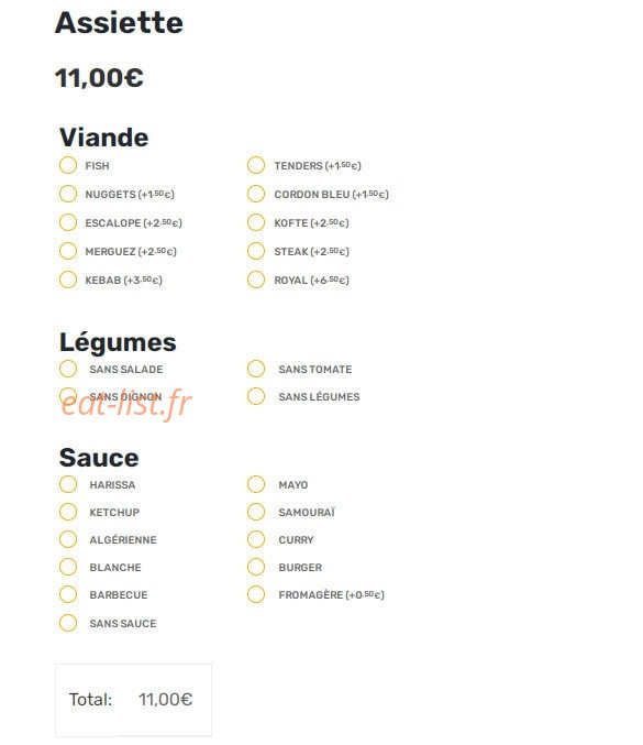 Harmonie Food — carte page 2