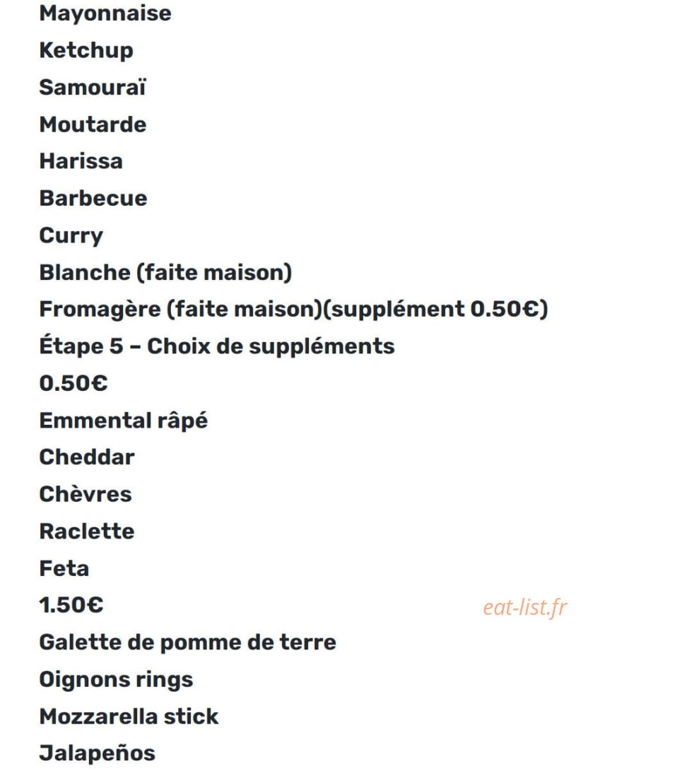 Harmonie Food — carte page 8