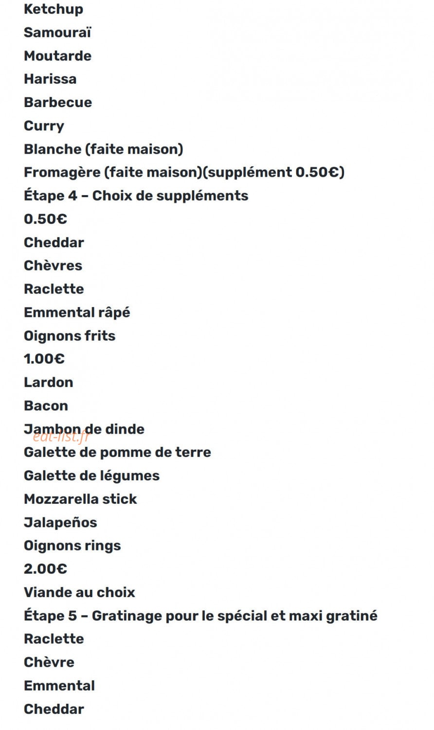Harmonie Food — carte page 5