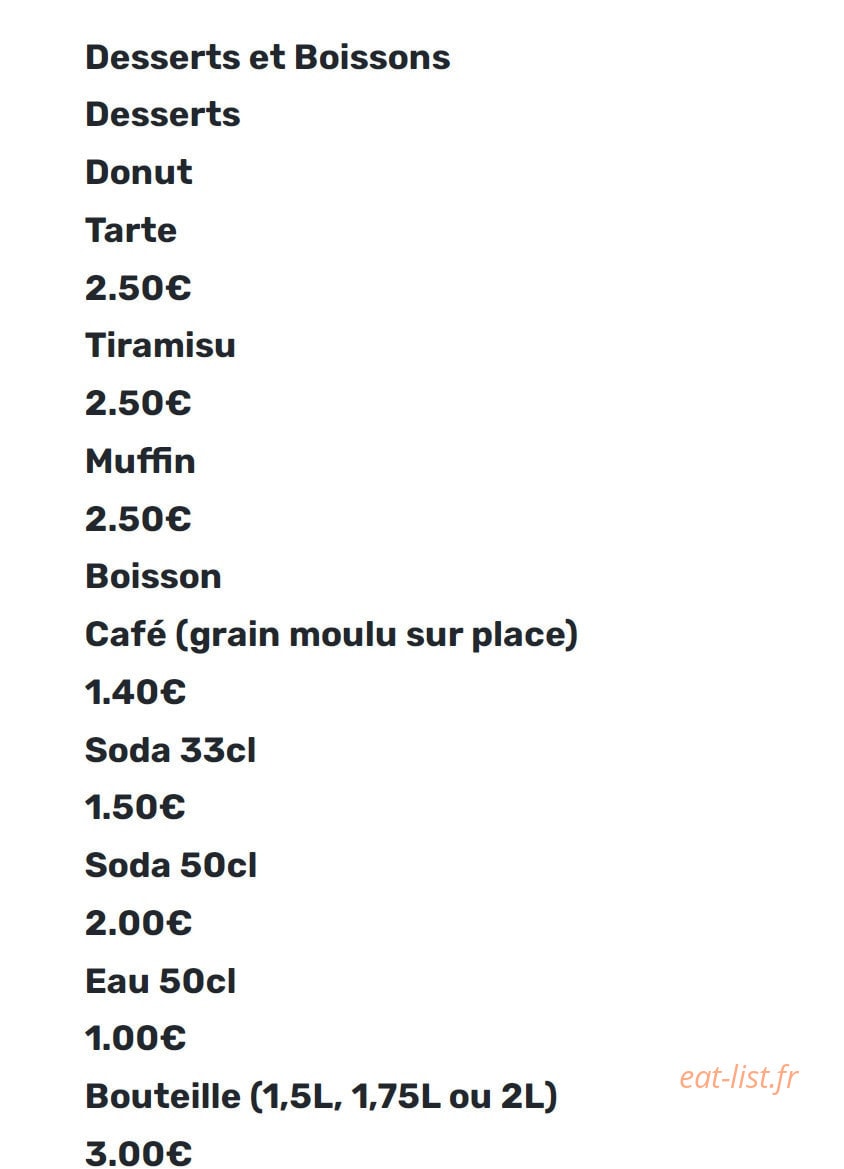 Harmonie Food — carte page 11