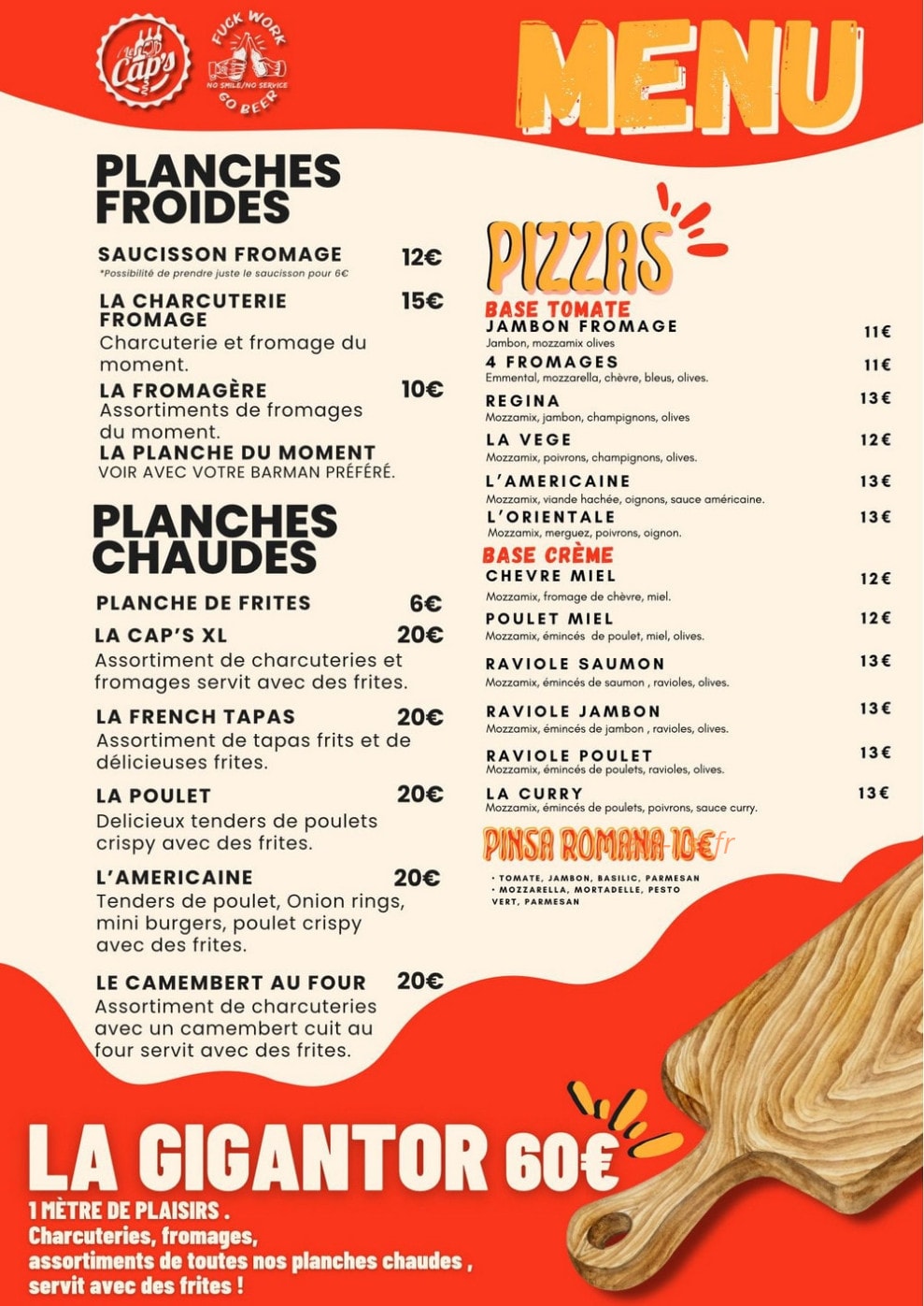 Le Cap's — carte page 1