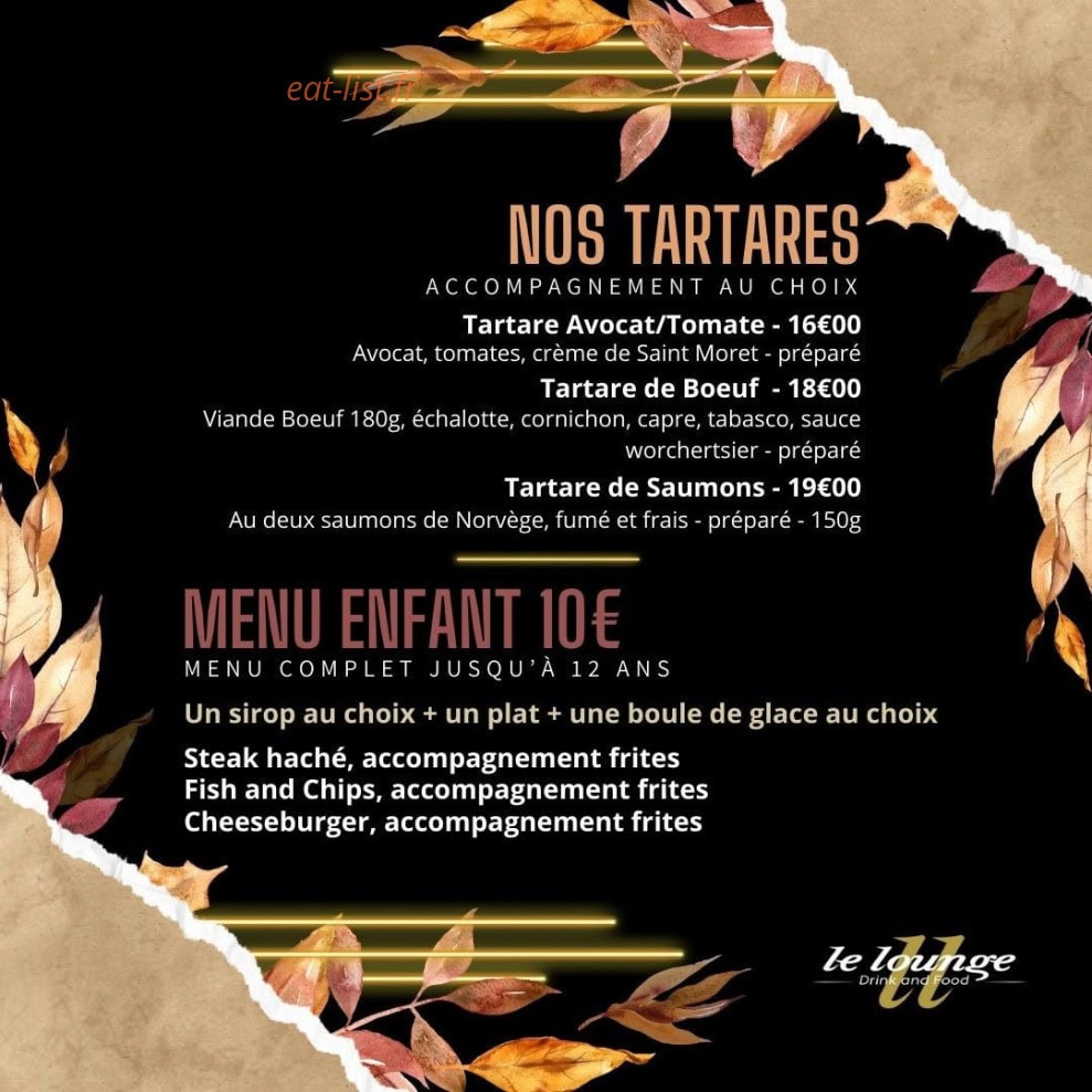 Le Lounge — carte page 9