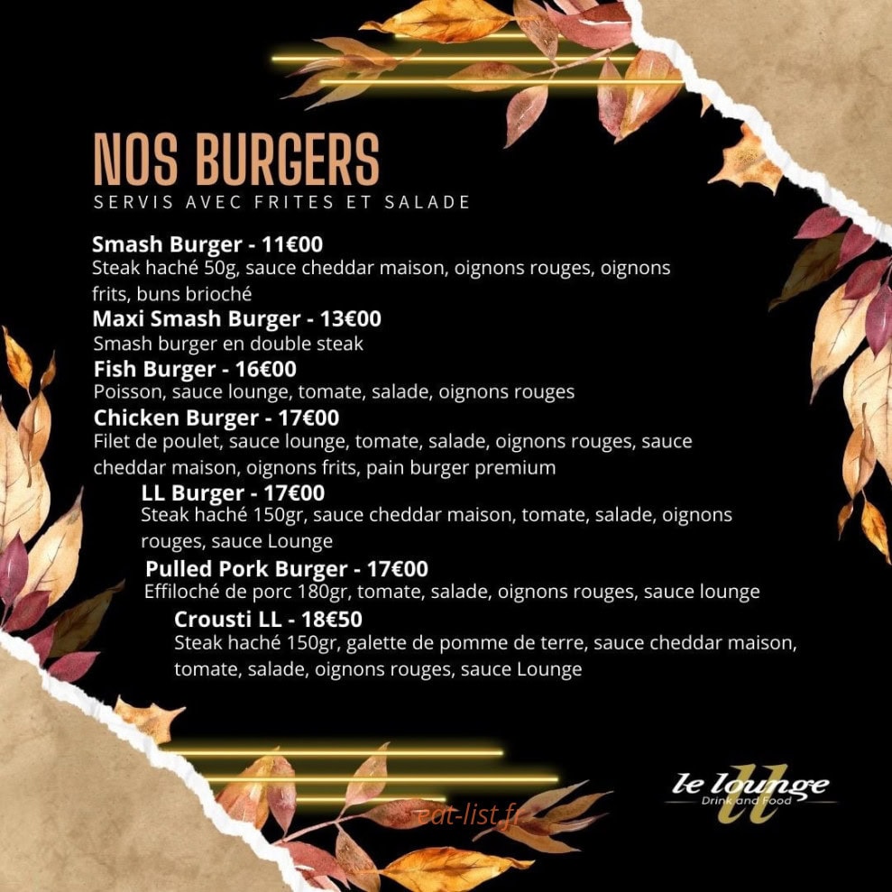 Le Lounge — carte page 5