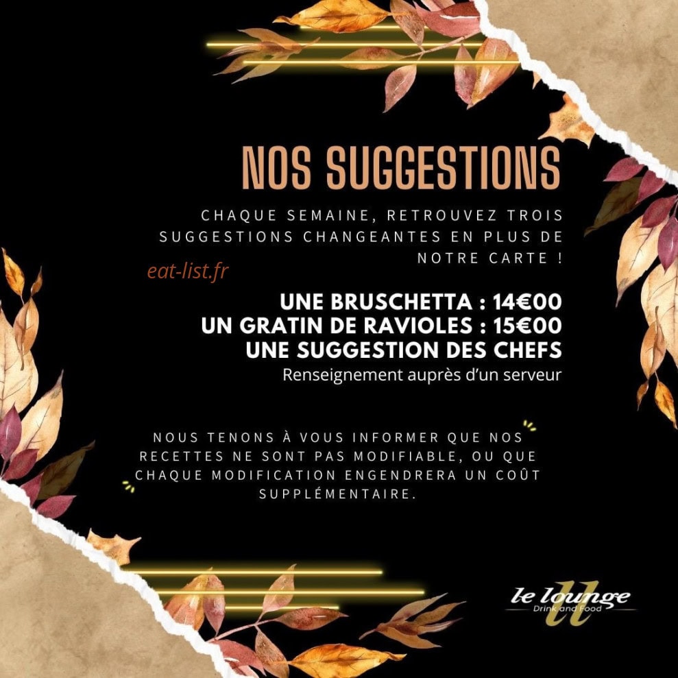 Le Lounge — carte page 3