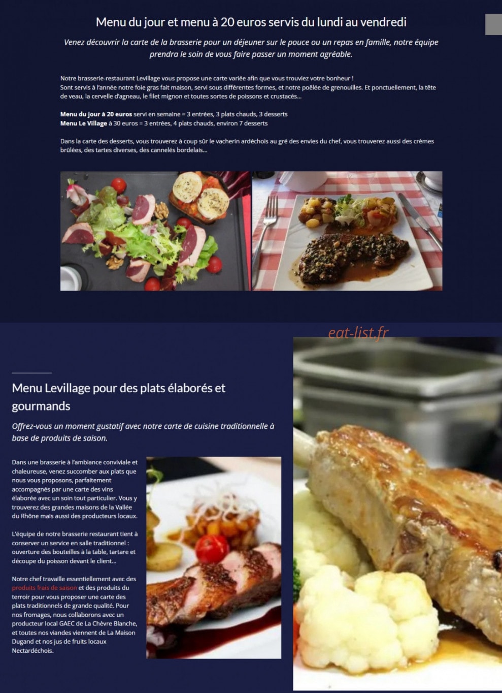 Le Village — carte page 1
