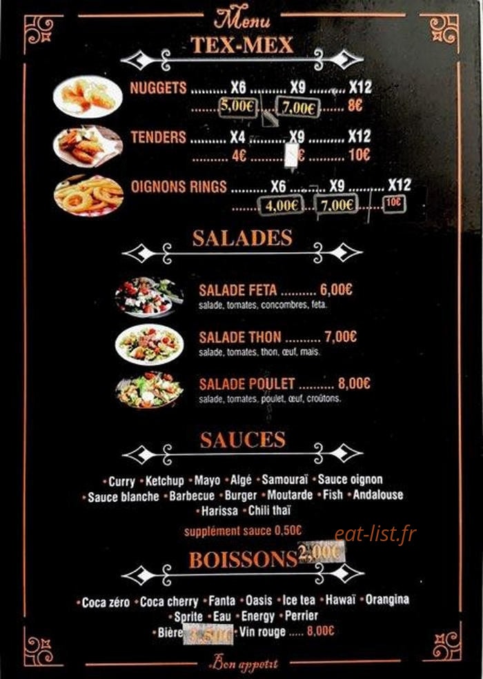 My grillades — carte page 3