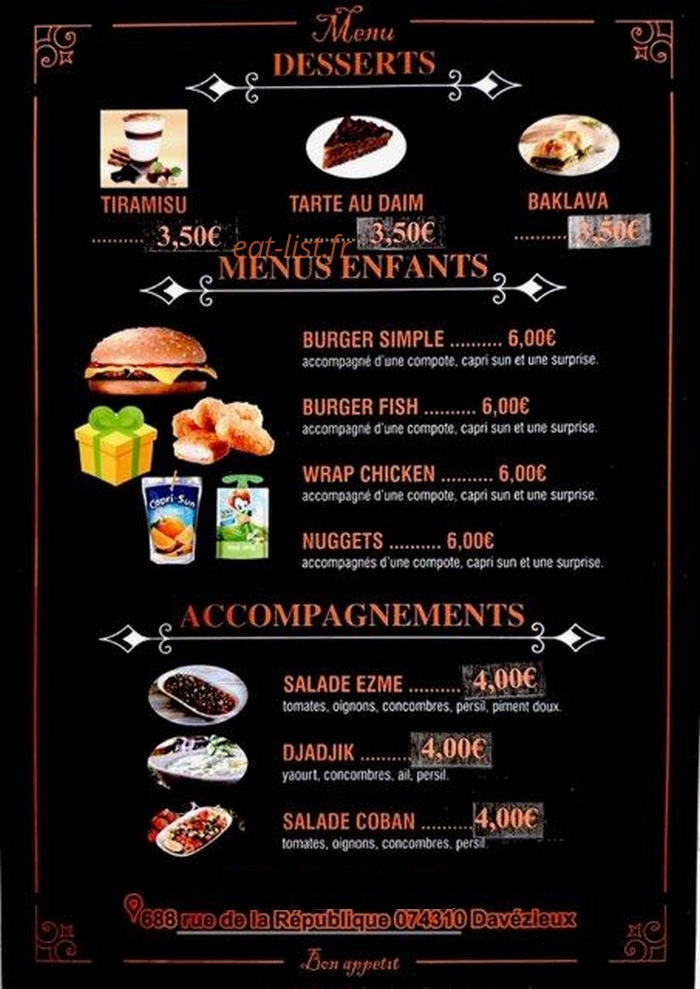 My grillades — carte page 4