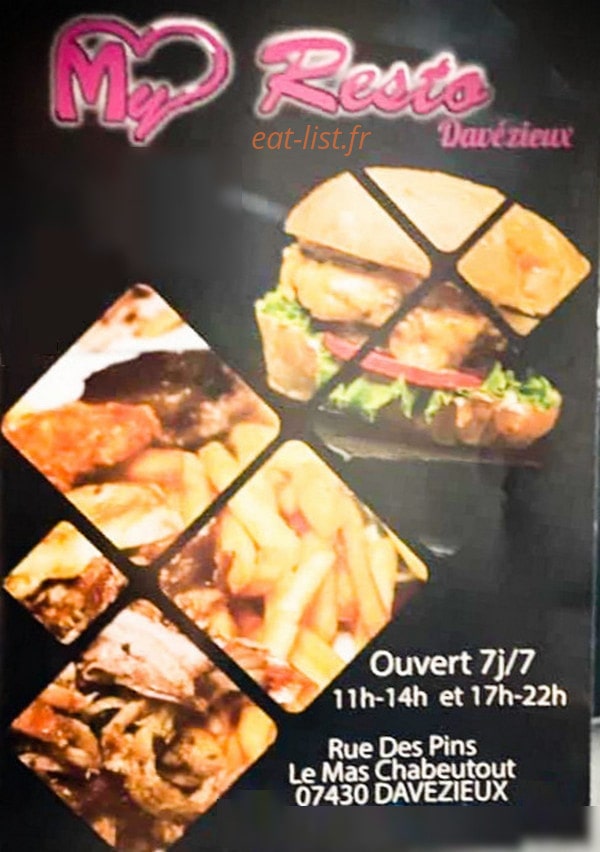 My Resto — carte page 1