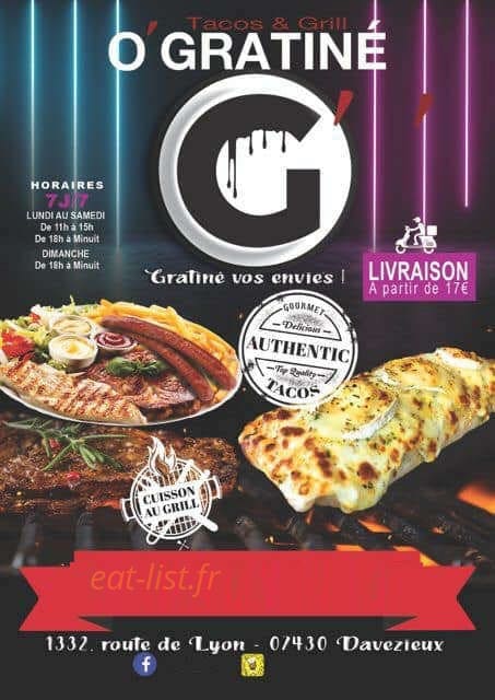 O Gratiné — carte page 1