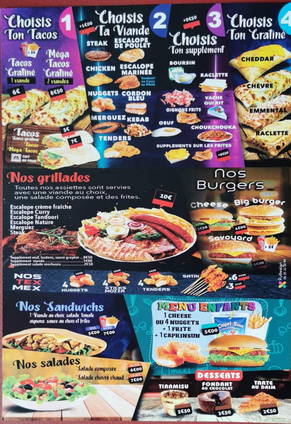 O Gratiné — carte page 2