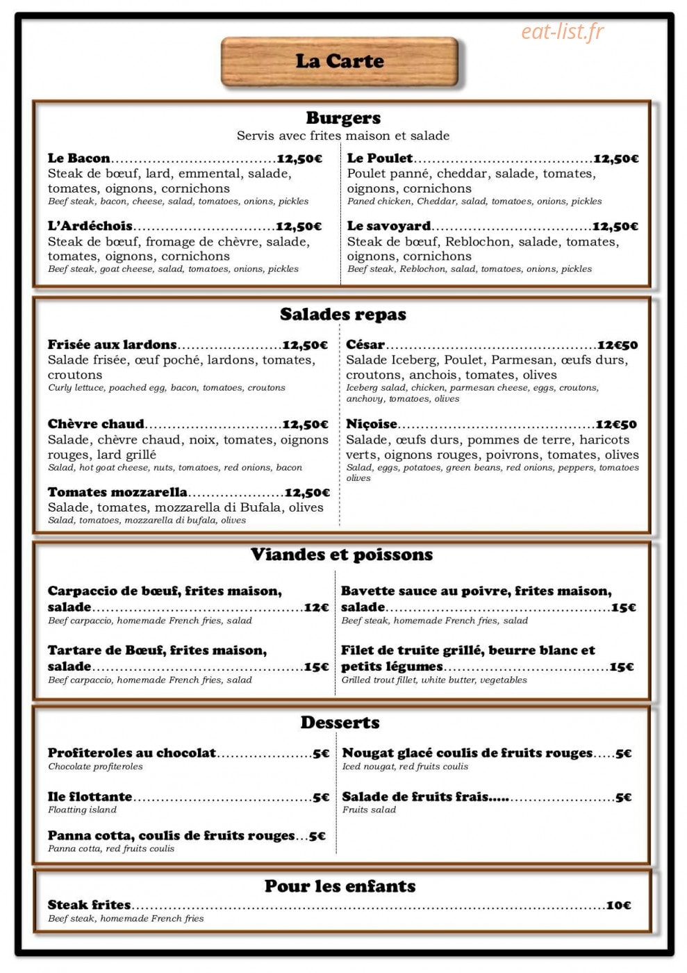 La cigale — carte page 2