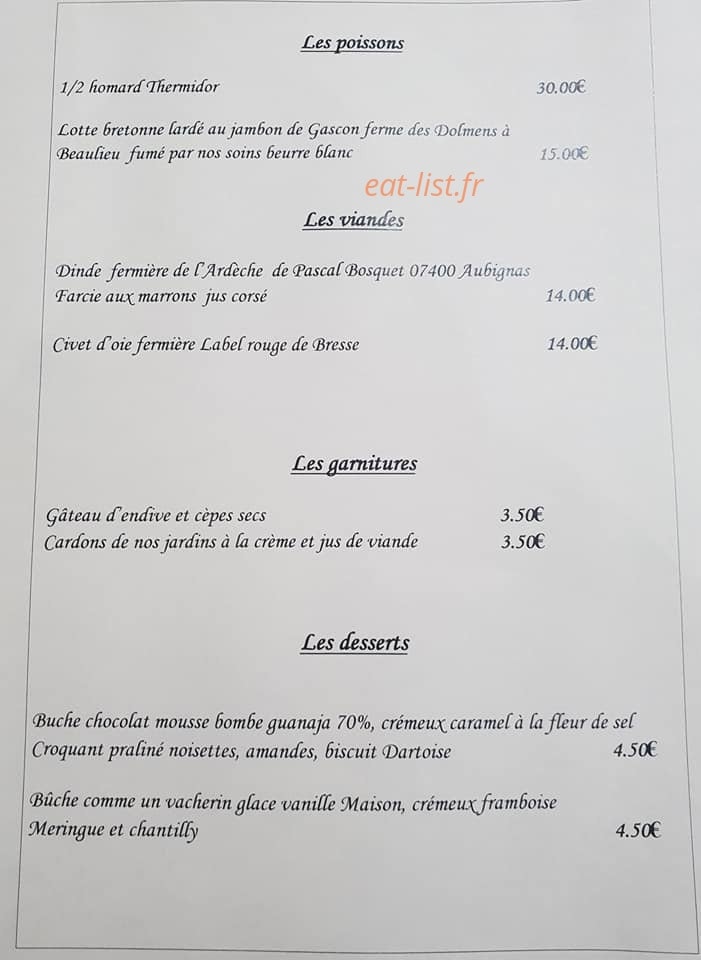 La Gare Aux Saveurs — carte page 2