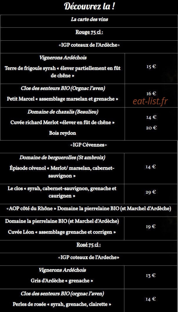 La Table De Mélou — carte page 5
