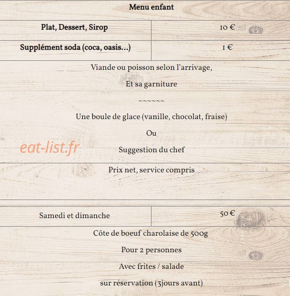 La Table De Mélou — carte page 3