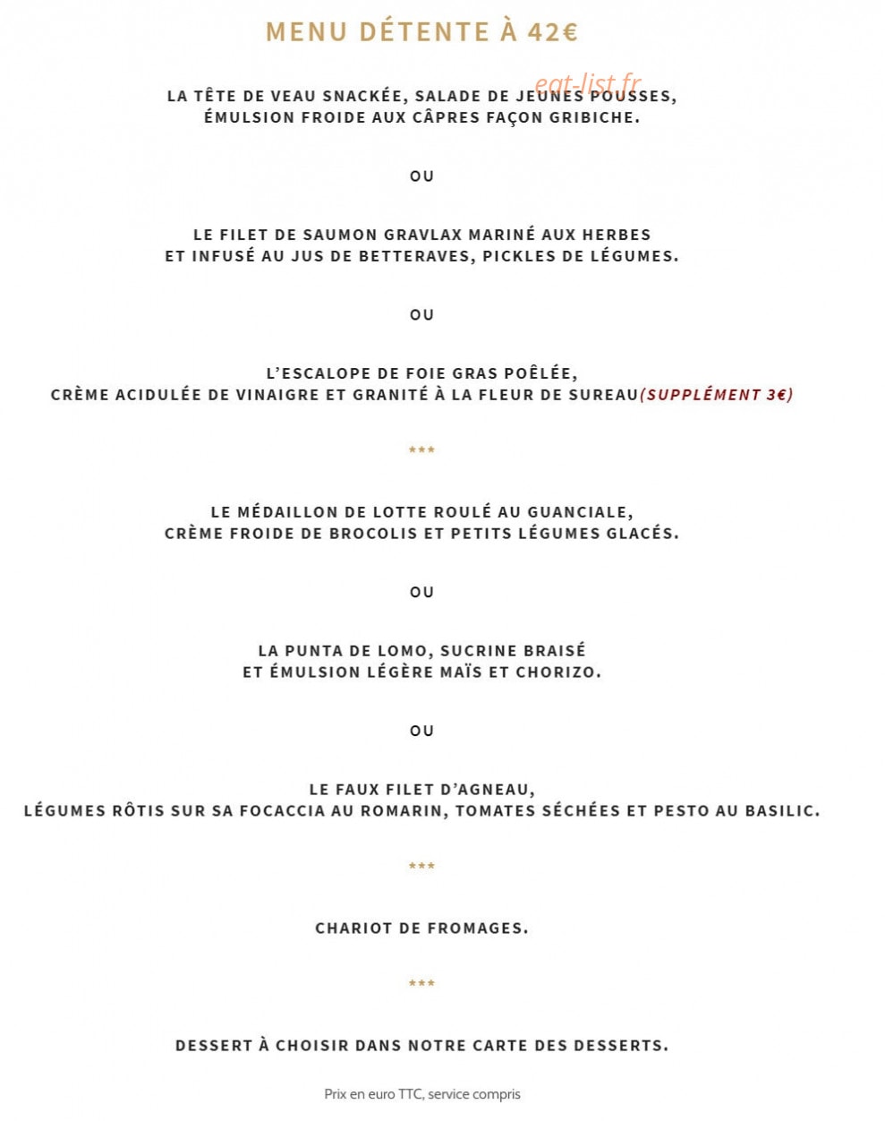 Auberge des Enclos — carte page 4