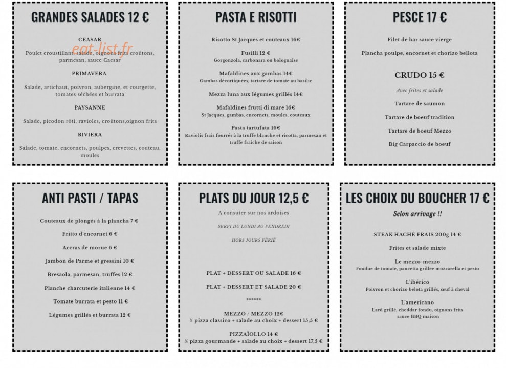 Mezzo Mezzo — carte page 1