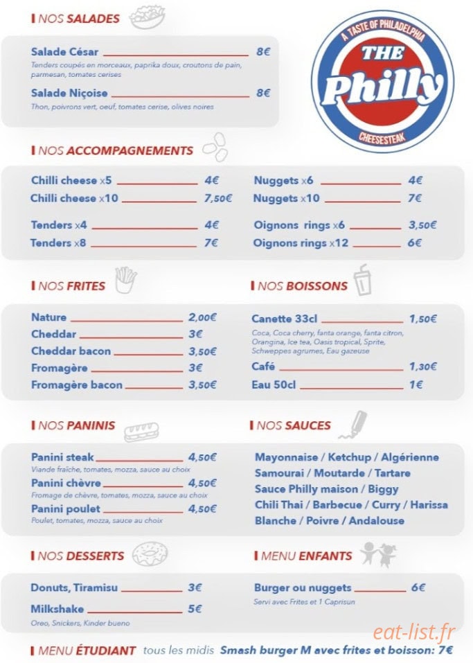 The philly — carte page 3