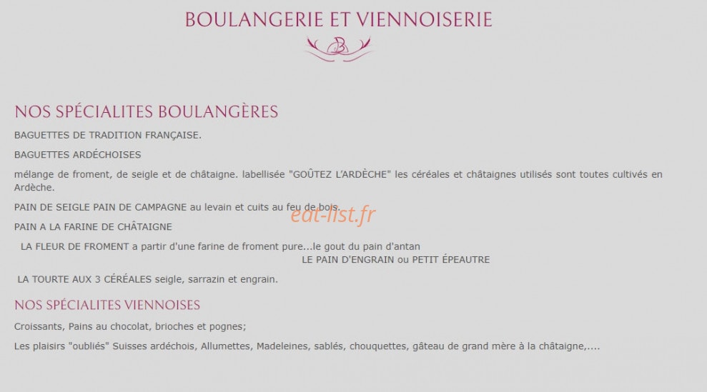 Au Pavé de Saint Régis — carte page 1