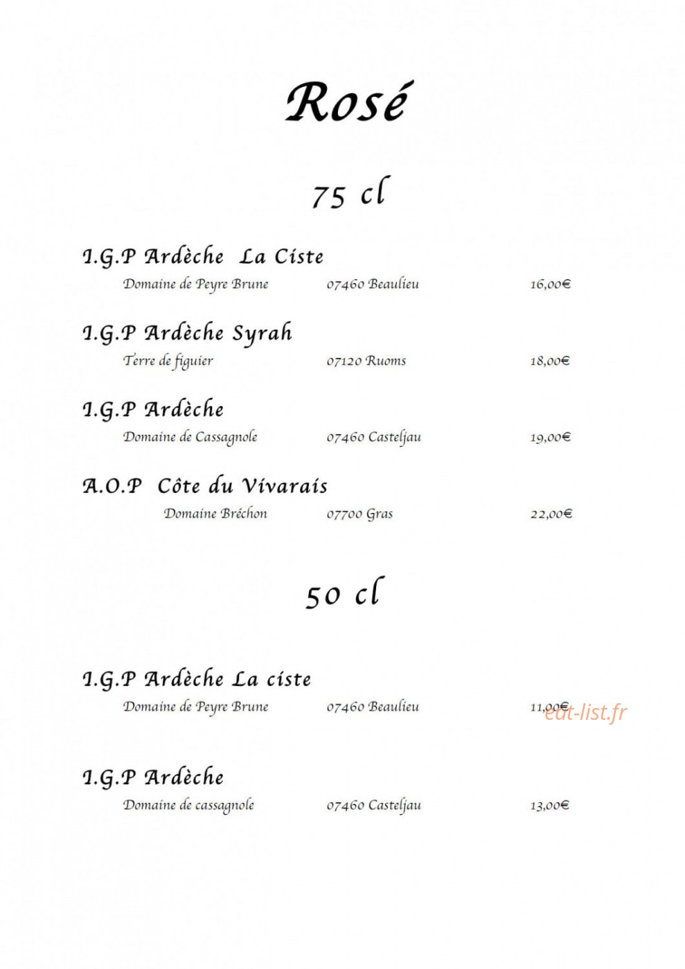 Hôtel des Cévennes — carte page 13