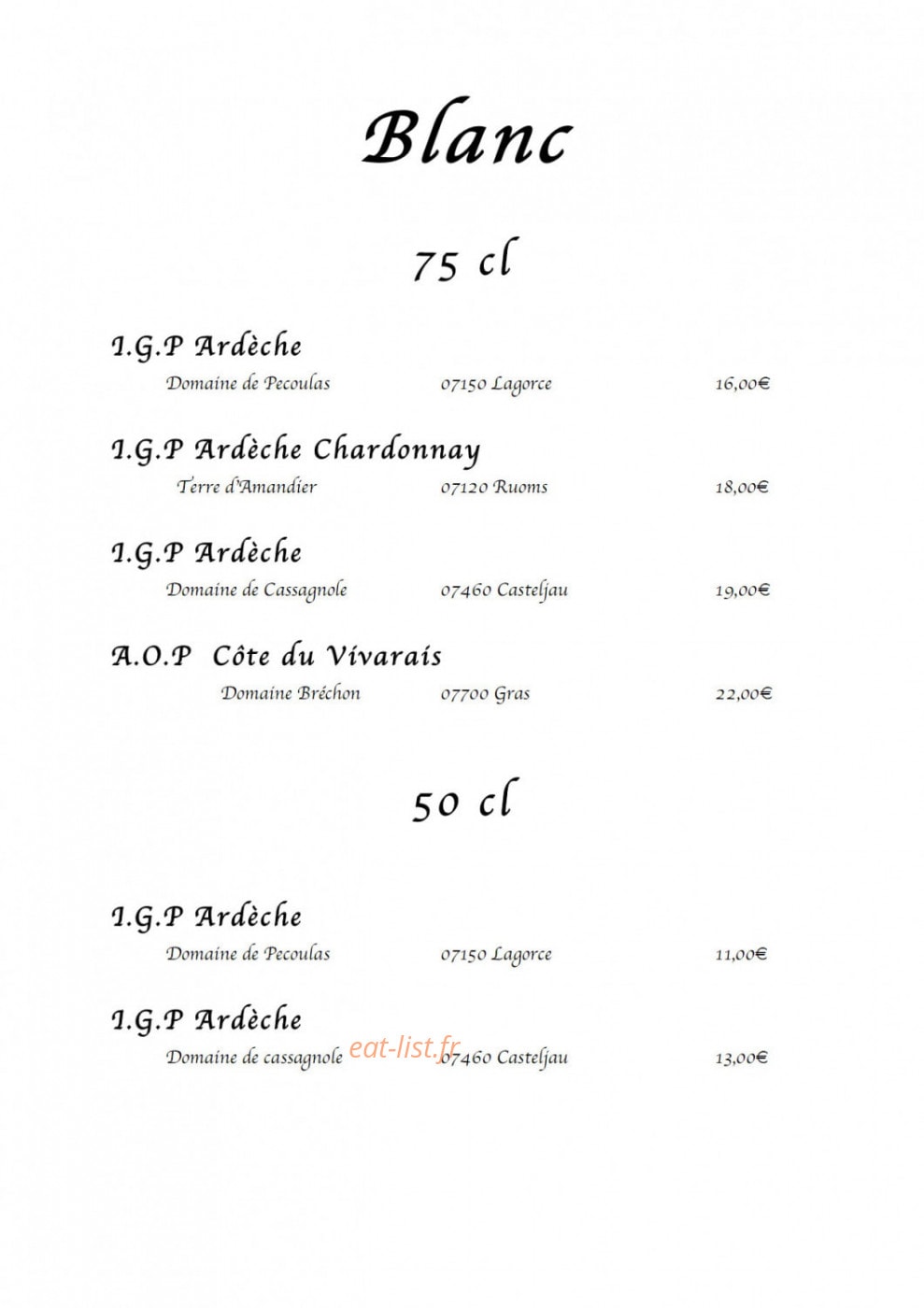 Hôtel des Cévennes — carte page 12