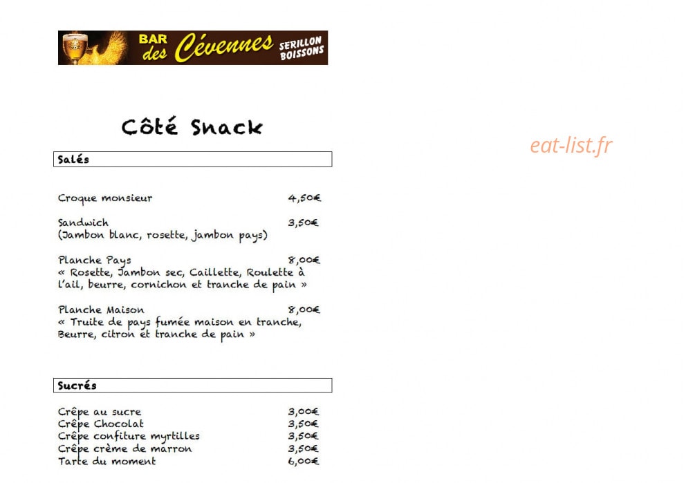Hôtel des Cévennes — carte page 11