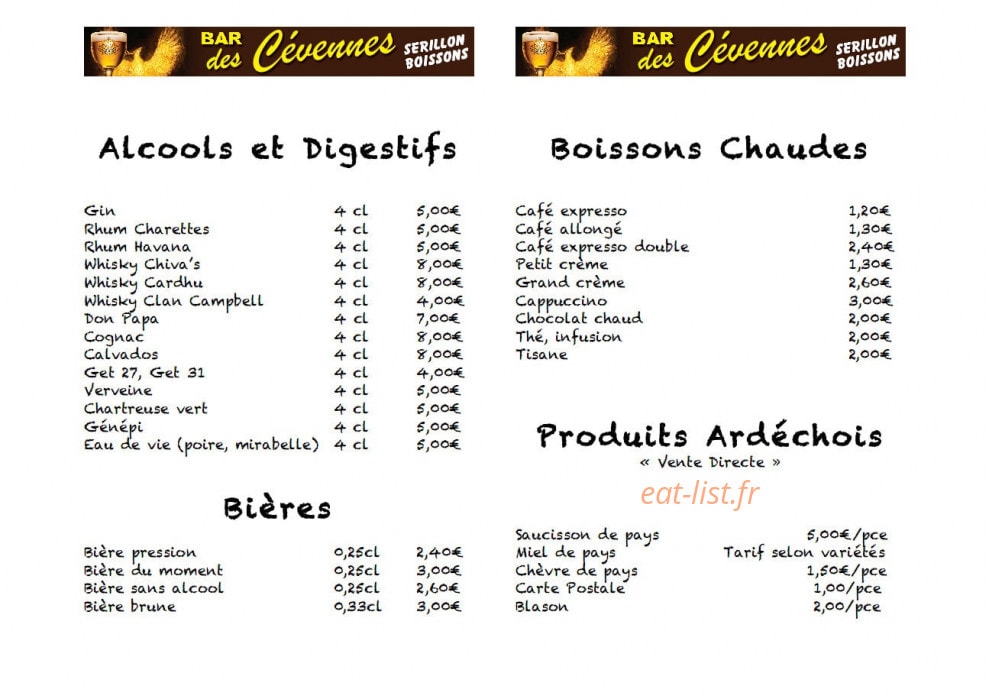 Hôtel des Cévennes — carte page 9