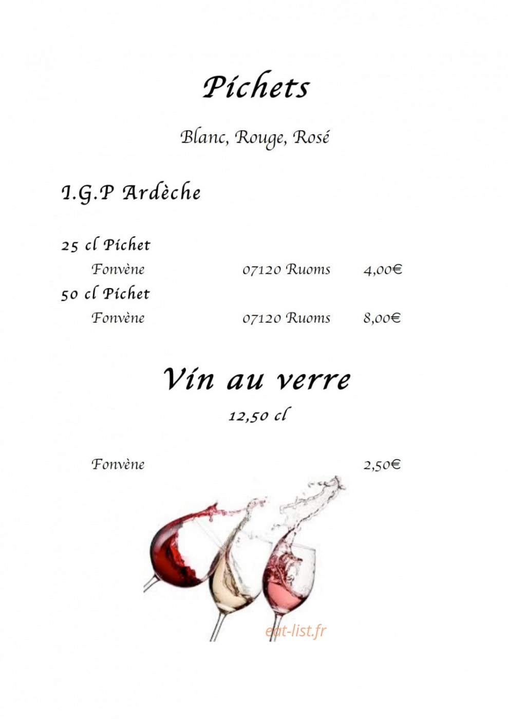 Hôtel des Cévennes — carte page 16